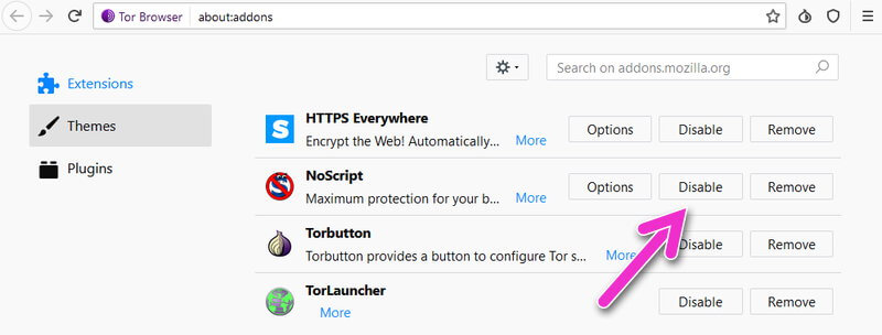 Javascript как включить на tor browser гидра реагент от спайса
